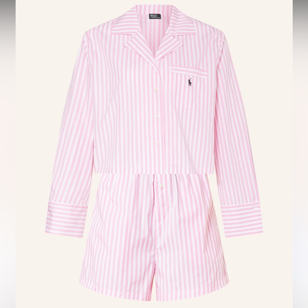 Polo by Ralph Lauren Pink Striped Pajama Set